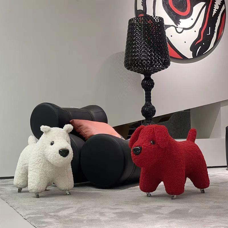Teddy Dog Shoe Changing Stool Luxury Decorative Removable Stools Small Children Stool Modern Multifunctional Stools with Wheels