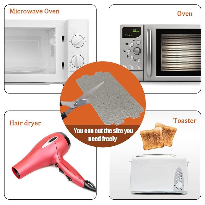 5/10 Peças Placa de Mica para Forno de Micro-ondas Placa de Cobertura de Guia de Onda Universal Cortável Resistente ao Calor Para Secadores de Cabelo, Torradeiras e Aquecedores