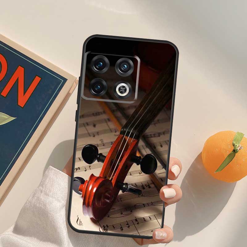 Elegant Violins Bow Sheet Music Case For OnePlus 15 13 12 11 13R 12R 10T 8T 13T OnePlus Nord 5 CE 3 2 4 Lite N20 N30 Cover