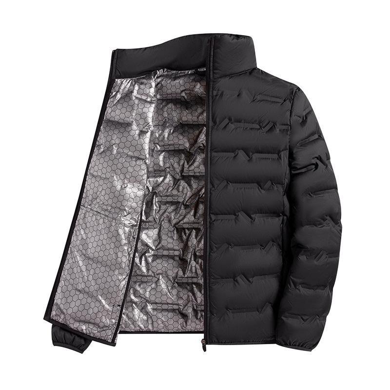 Men Winter White Duck Down Jacket Warm Thick Stand Collar Windproof Puffer Jacket Youth Simple Solid Waterproof Jacket