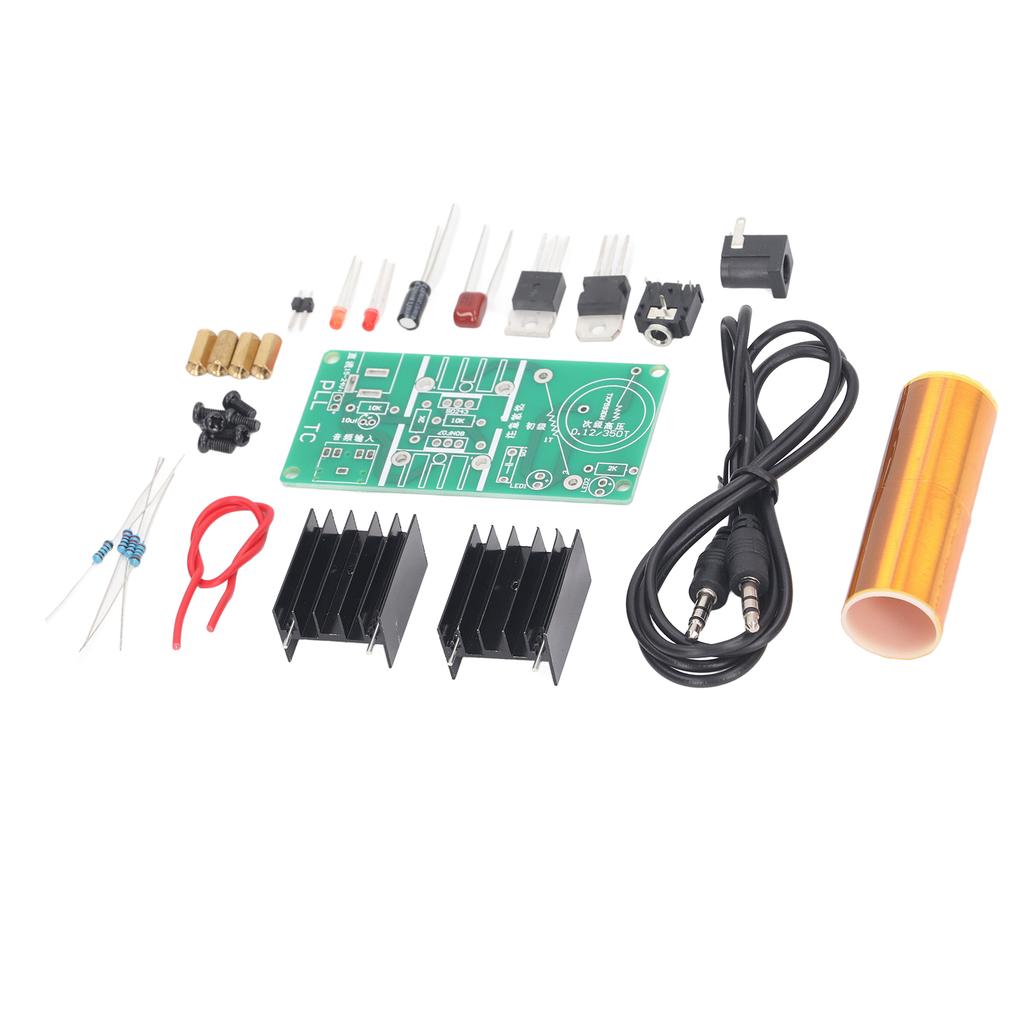 Mini Music Coil Kit Wireless Transmission Plasma Horn Speaker DIY Science Learning Soldering Project Kit for Teens Kids