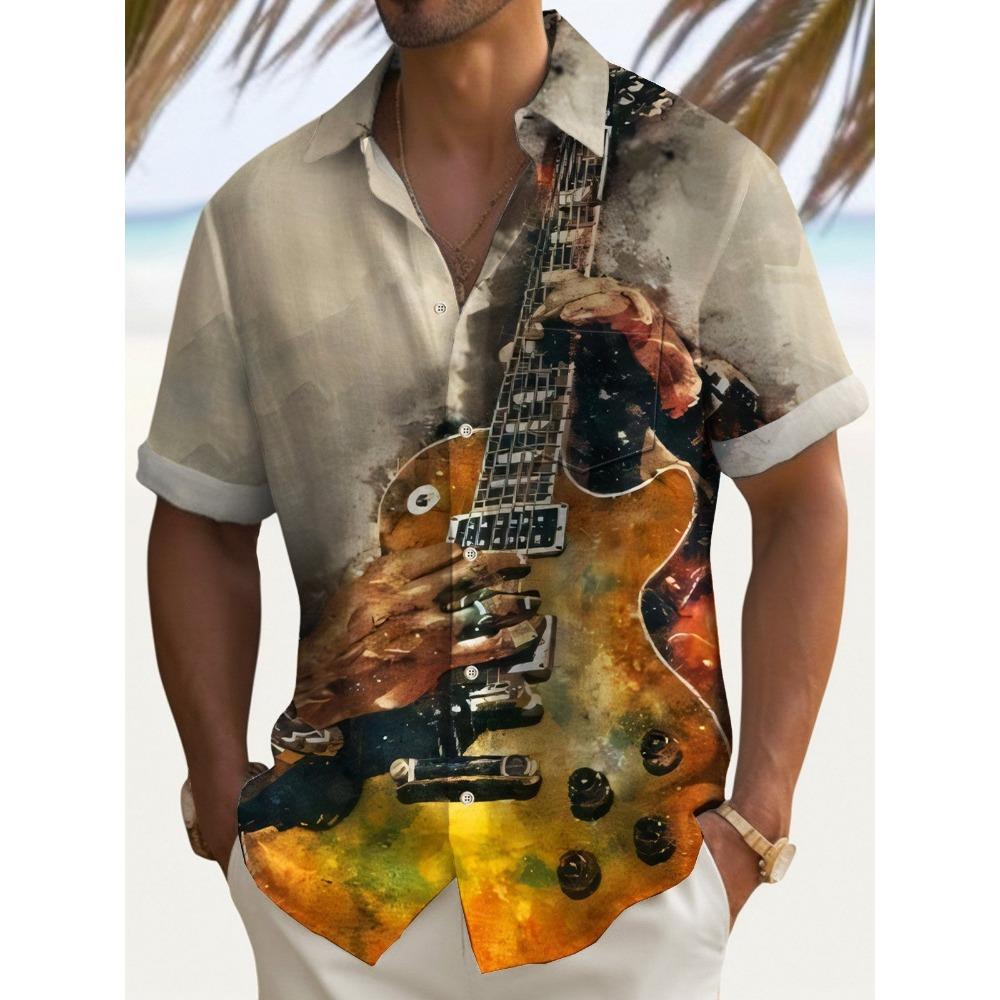 

Летняя гавайская рубашка весна/лето мода мужская рубашка для отдыха на улице прогулки турист пляж принт полностью открытая рубашка с коротким рукавом на пуговицах L