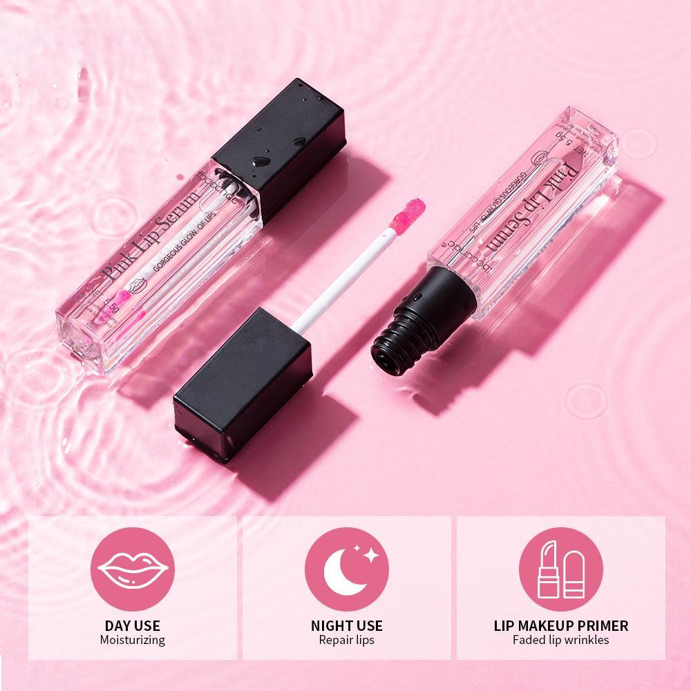 Natürliches Rosa Serum Lippen Rosa Frisch Entfernen Dunkle Lippen Gel Aufhellende Essenz Creme Balsam Reparieren Feine Linien Aufhellen Lippenpeeling
