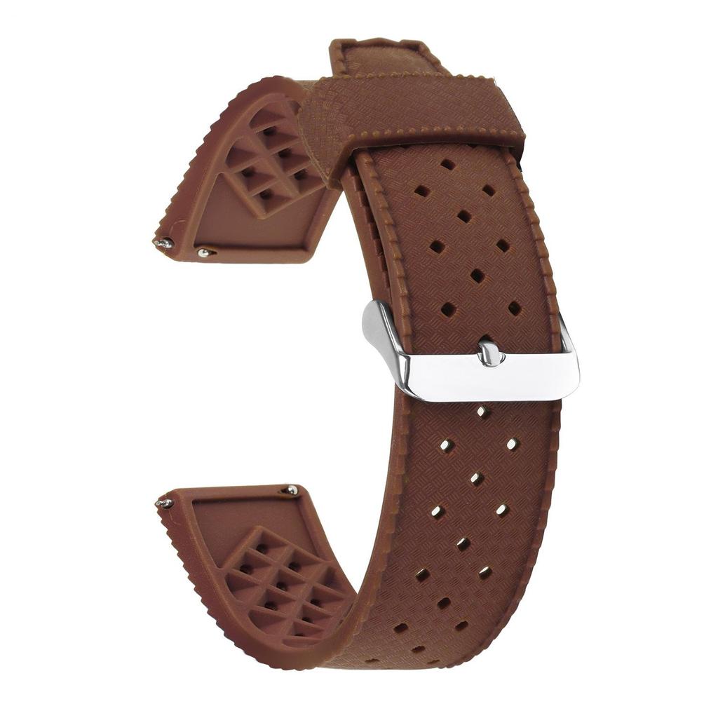 Breathable Silicone TPU Waterproof Sweatproof Unisex Watch Strap - Fits All Brands, 20/22mm