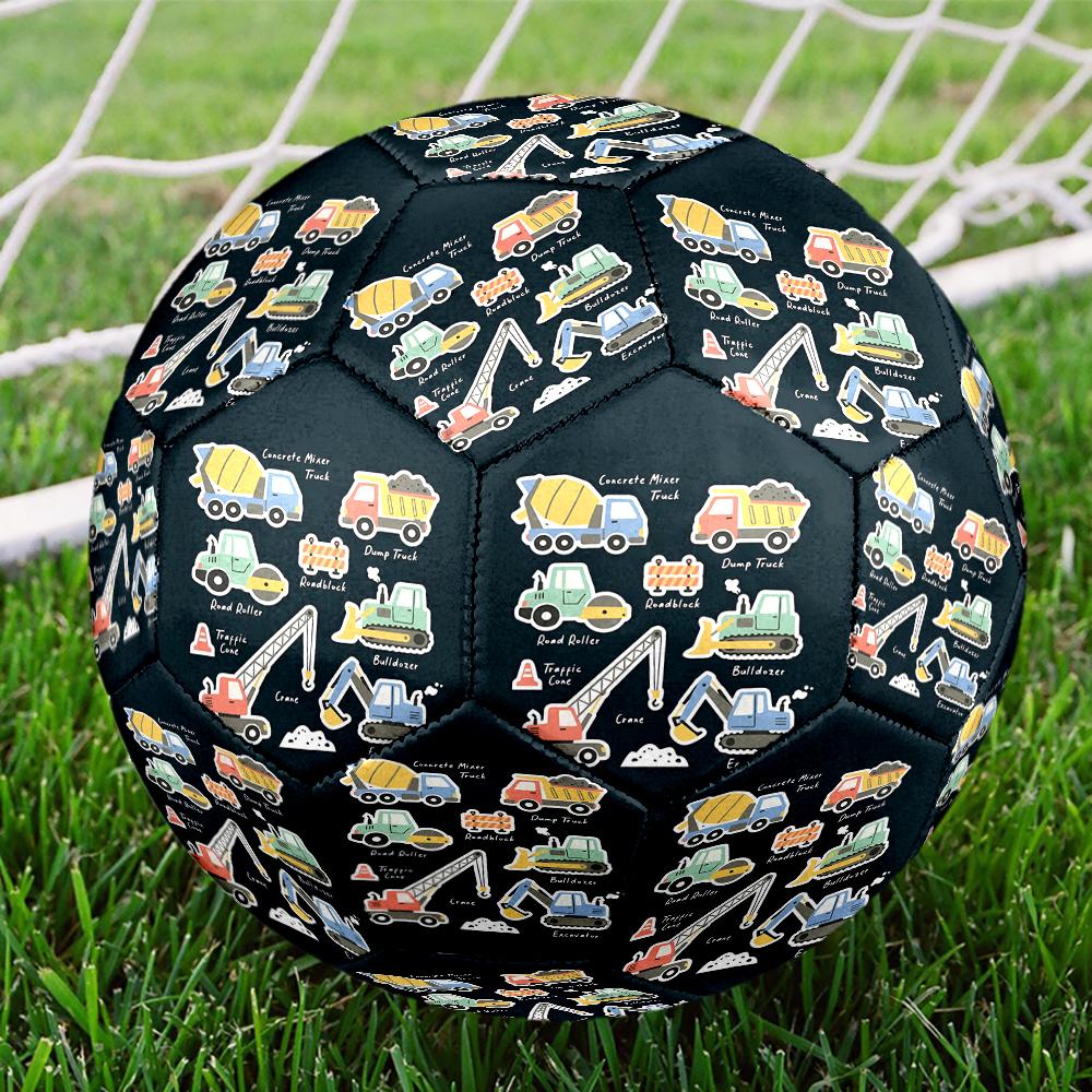 Excavator Theme Size 5 Soccer Ball, Suitable for Both Indoor and Outdoor Matches, a Gift Suitable for Everyone.