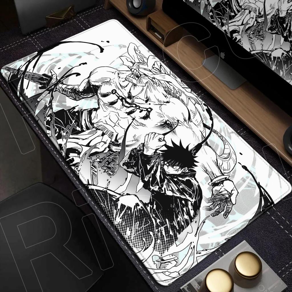 HD 60x30CM Black Anime Jujutsu Kaisen XXL Mouse Pad Gojo Satoru Mouse Pads Computer Gaming Peripheral PC Accessories Desk Mat