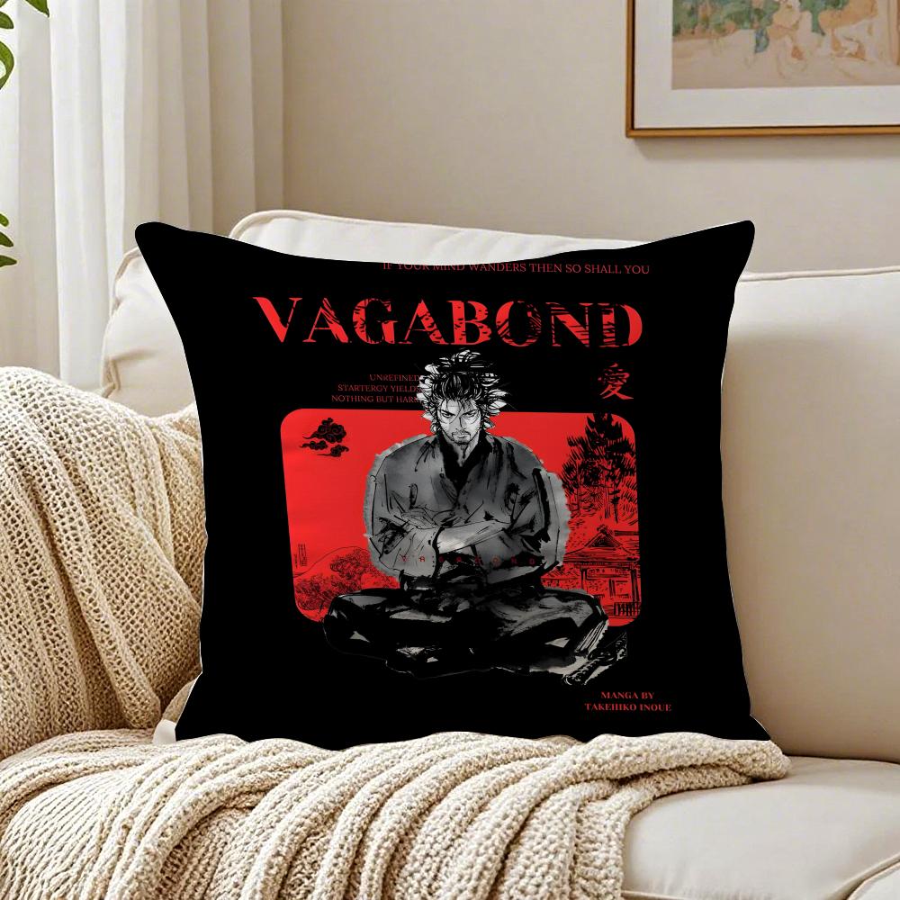 Epic Samurai Manga V-Vagabond Cushion Cover Pillowcase Anti-Dustmite Living Room Sofa Decor Cushion Room