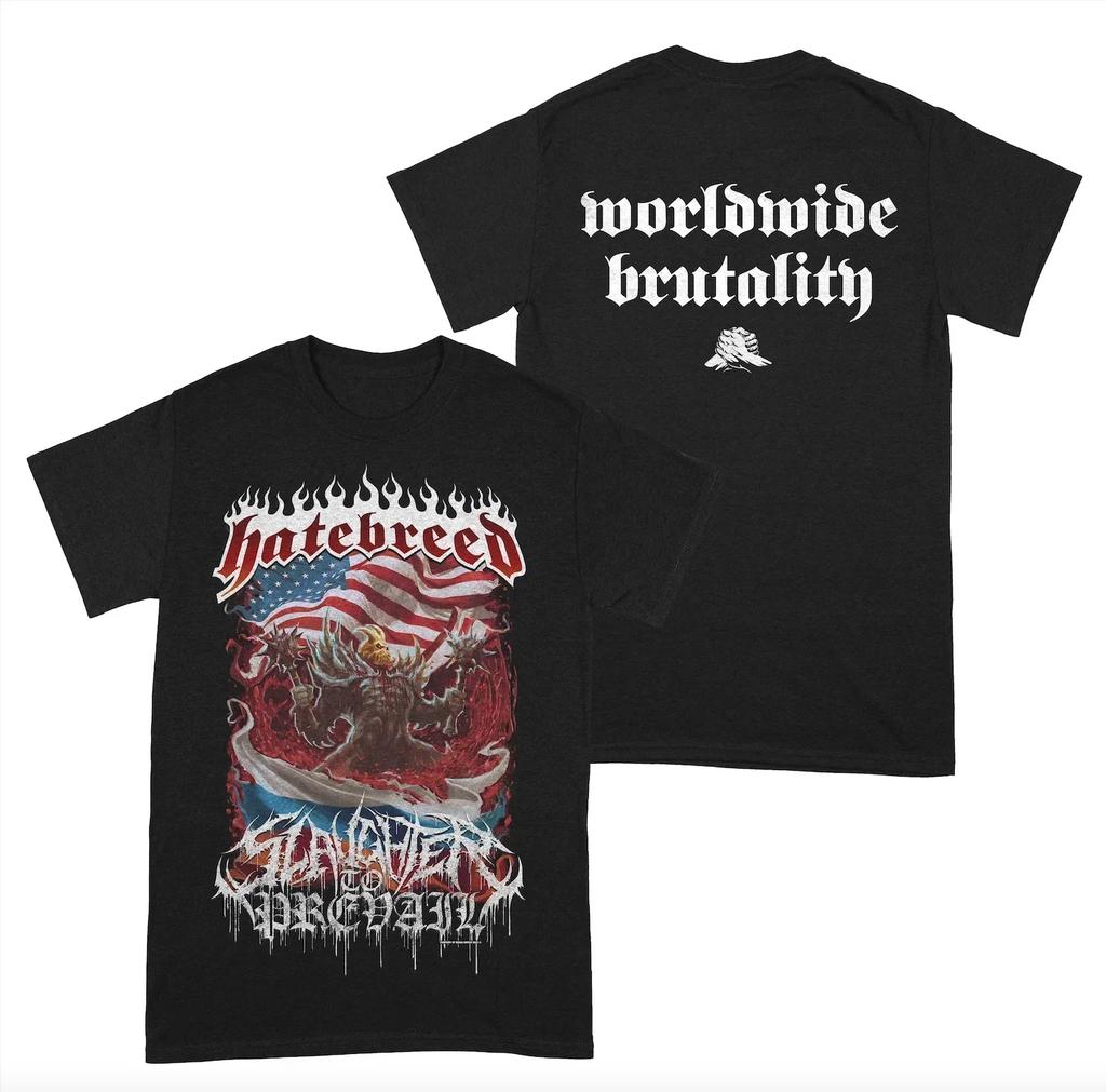 Slaughter to Prevail Band Grafik Vintage Unisex T-Shirt Unisex Rundhalsausschnitt 100% Baumwolle Kurzarm Y2k Oversized Mode Beliebtes T-Shirt