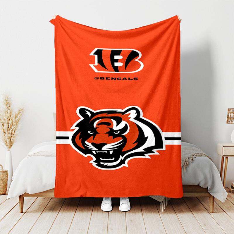 1pc Blanket - Cincinnati Bengals LOGO Print Design, Lightweight Blanket for Sofa, Bed- Soft &Warm, Gift for All Seasons