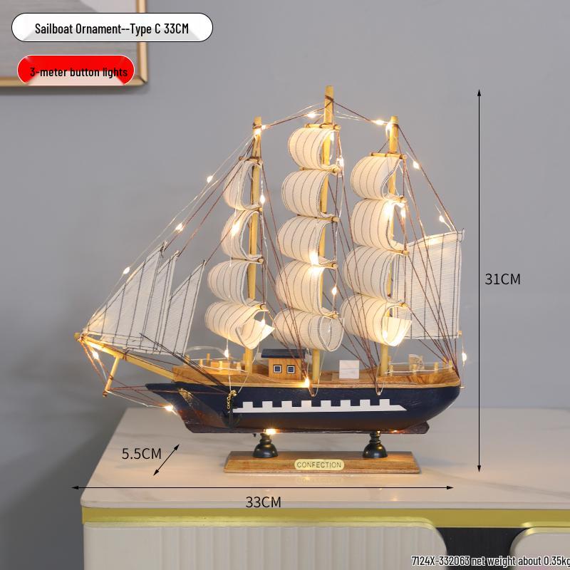 Segelboot Ornament - Modell für ruhige Fahrt zur Dekoration von Zuhause oder Büro