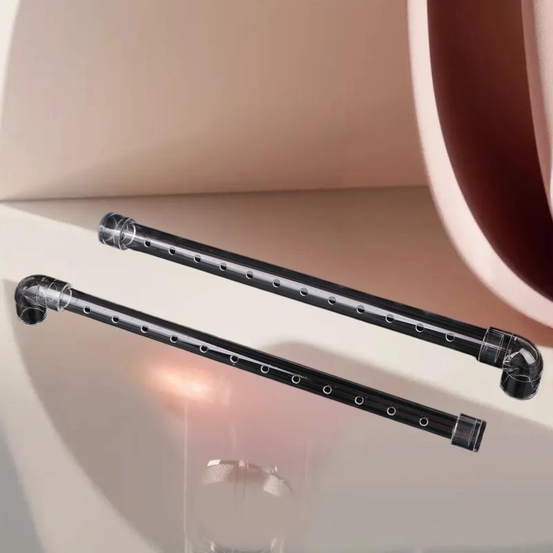 Acrylic Rain Spray Pipe Outflow Bar for Aquarium Shower; Transparent Kit with External Filter Accessories for Fish Tanks