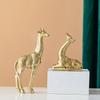 2pcs/set Giraffe Ornament, Golden Statue Art Craft, For Bookshelf Home Living Room Office Cafe Decor,Display Entryway Decor