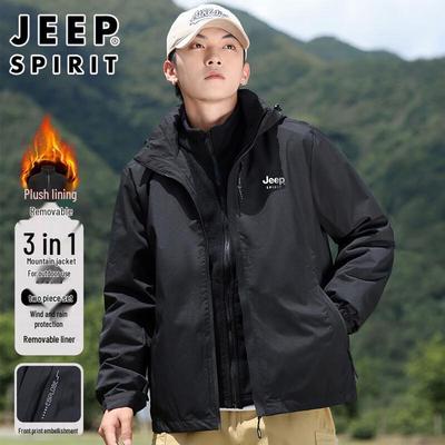 JEEP SPIRIT Men's 3-in-1 Autumn Winter Outdoor Jacket