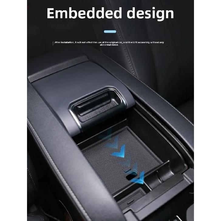 For Toyota Highlander XU70 2020~2023 Hybrid Car Center Console ABS Plastic Organizer Tray Armrest Hidden Storage Box Accessories