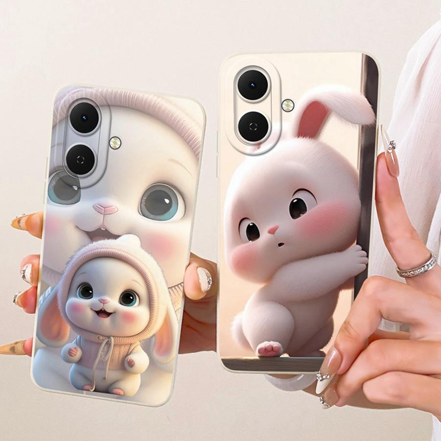 Pone Case for Tecno Spark Go 2 Case KM4 Cute Panda Lovely Rabbit Pattern Shell for Tecno Sparkgo2 GO 2 Len Proective Back Capa