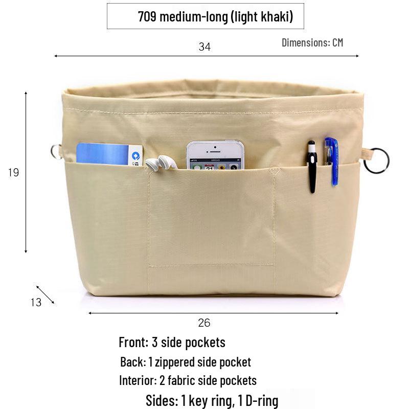 Waterproof Double-Layer Oxford Cloth Large Capacity Makeup Bag with Inner Storage