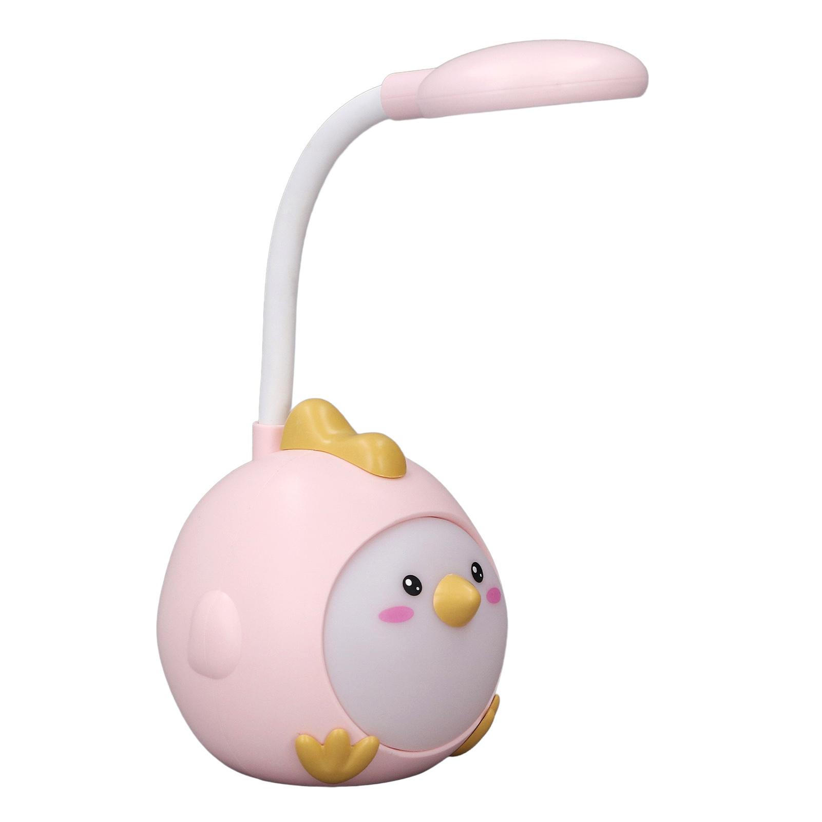 

Cute LED Desk Lamp for Student 360 Degree Adjustment USB Charging Soft Light Table Lamp Night Lamp for Home Dorm Pink розовый