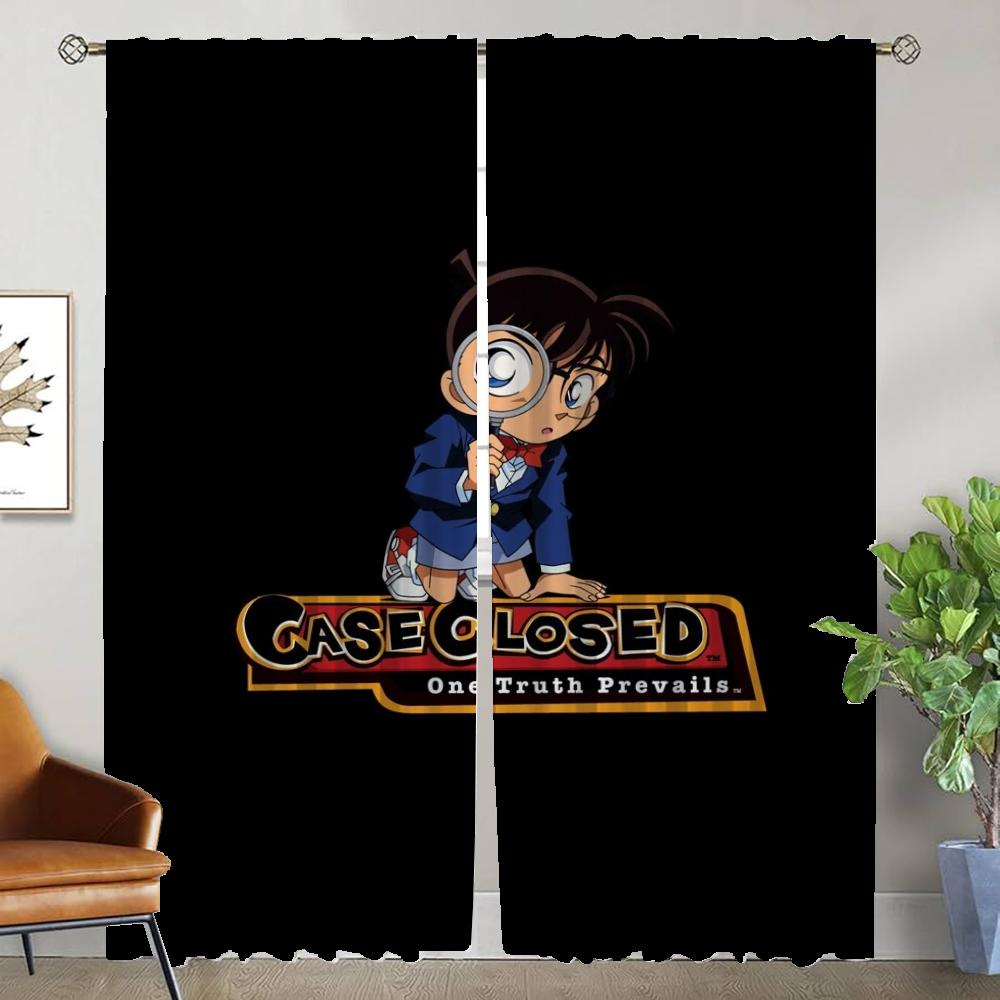 

Детектив Конан Шторы для гостиной Шторы для комнаты 2 Панельные жалюзи Разделение Домашний интерьер Шторы Кухня Затемнение Ребенок W50xH70cmx2pcs-CL