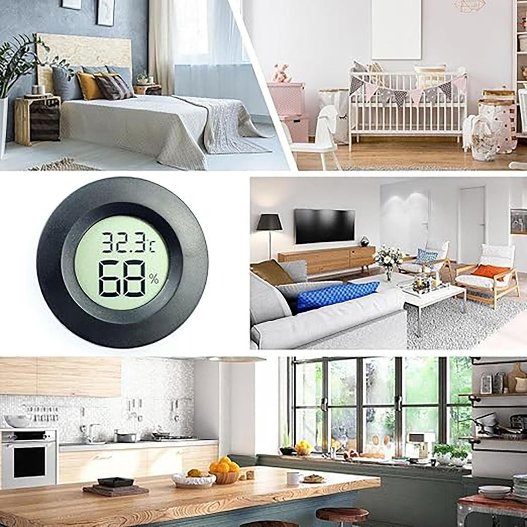 1pc Mini LCD Digital Thermometer & Hygrometer -50°C to +70°C Temperature & Humidity Meter for Fridge Freezer Testing