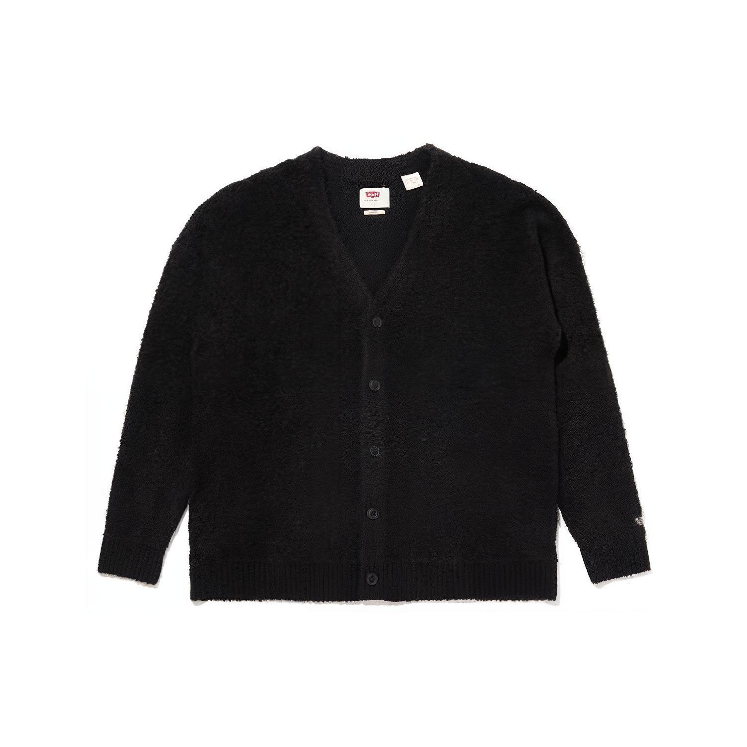 

Мужской трикотажный свитер Levis однотонный с V-образным вырезом и длинным рукавом, топы, черный A0709-0019 S