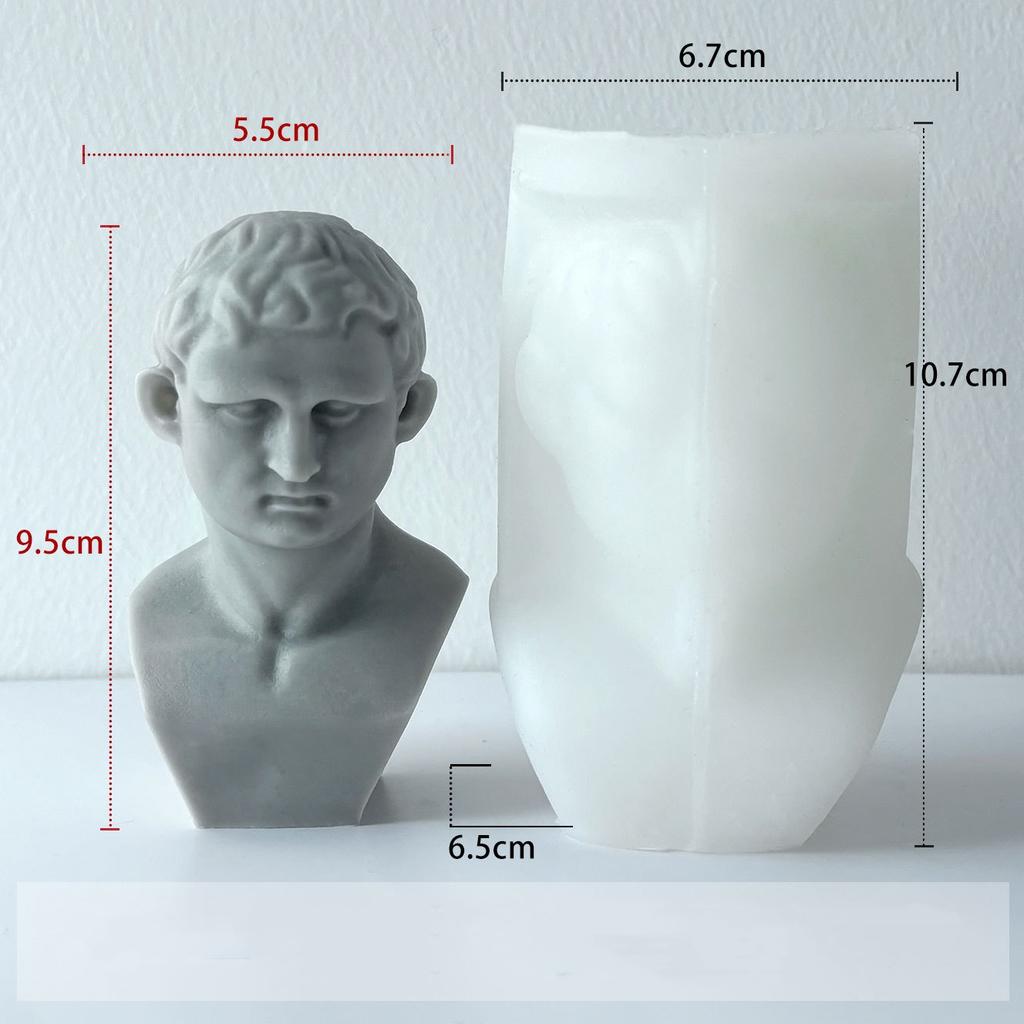 David Shape Silicone Scented Candle Mold DIY 3D Portrait Resin Mould Human Body Gypsum Making Tool Craft Gifts Home Decor