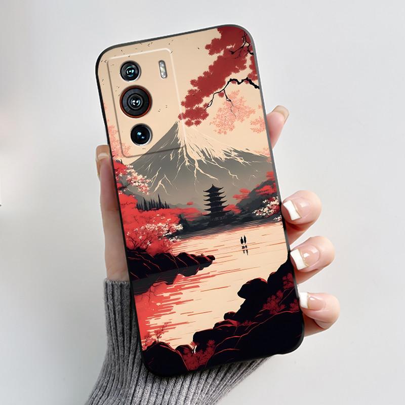 Hülle Für ZTE Nubia Z40 Pro NX701J Niedliches Herz Hase Schwarz Weiches TPU Silikon Stoßfeste Rückabdeckung Für Nubia Z40Pro 5G Handyhülle