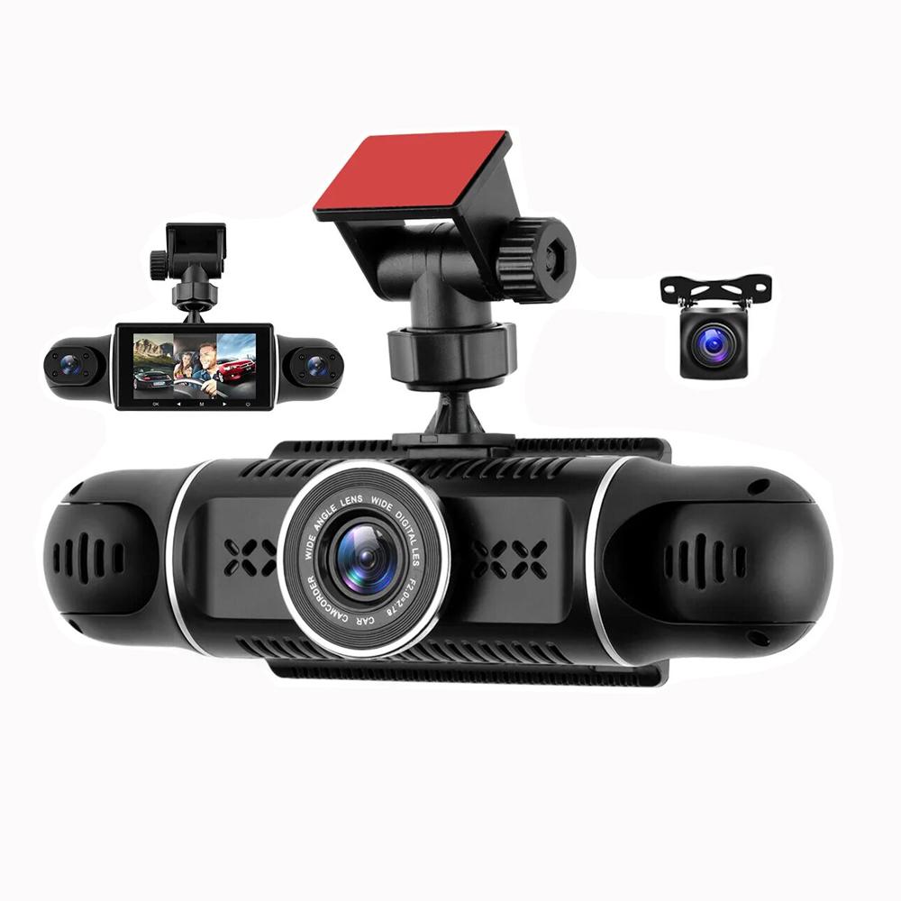 Dash Cam 4 Channels 1080p Hd Front Rear and Inner Camera Car Video Recorder Dvr Black Box Driving Record for Car