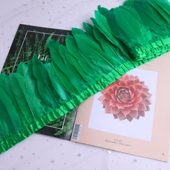 2 Yard Goose Feathers Trim Wedding Party Decoration 15-20Cm Fringes Clothes Macrame Feather Diy Plumes Ribbons For Crafts