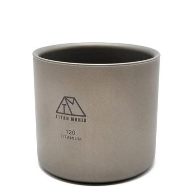 TITAN MANIA Titânio Empilhável Adequado para Uso Individual e ao Ar Livre com Bolsa de Armazenamento Tamanho Copo de Parede Dupla, Caneca, Leve, Estiloso, Acampamento, Acampamento,