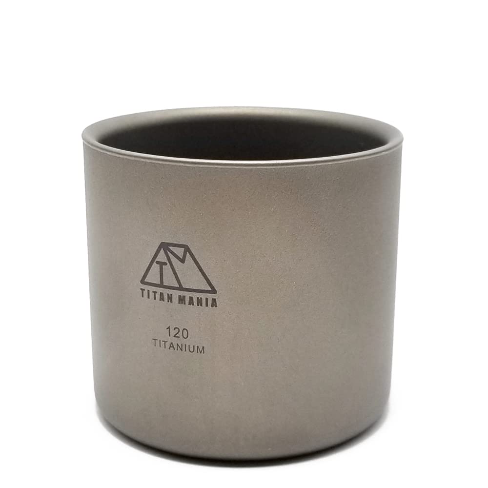 

TITAN MANIA Титановый Штабелируемый Подходит для Одиночного и Отдыха на Природе с Сумкой для Хранения Размер Двустенная Кружка, Кружка, Легкая, Стильная, Кемпинг, Кемпинг,