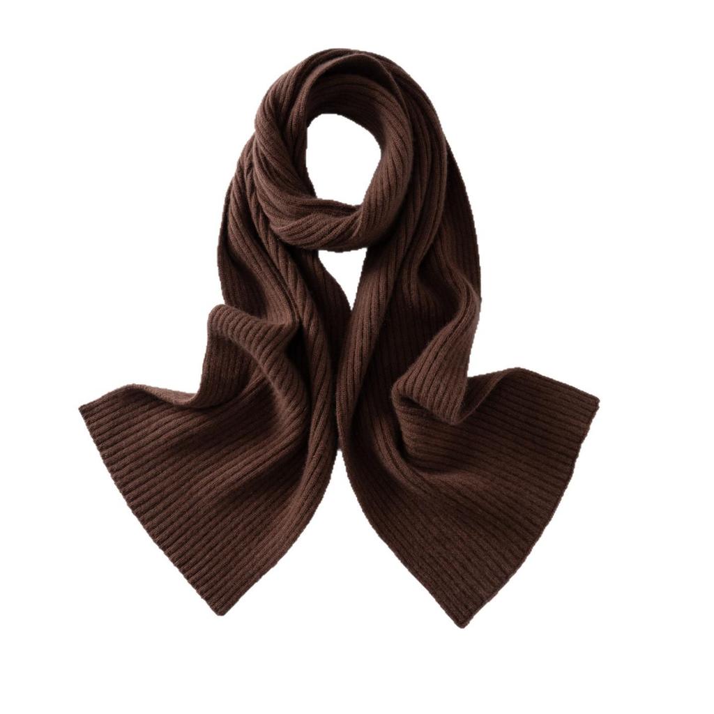Unisex Thick Cashmere Knitted Scarf - Warm, Long, and Versatile Gift for Autumn-Winter