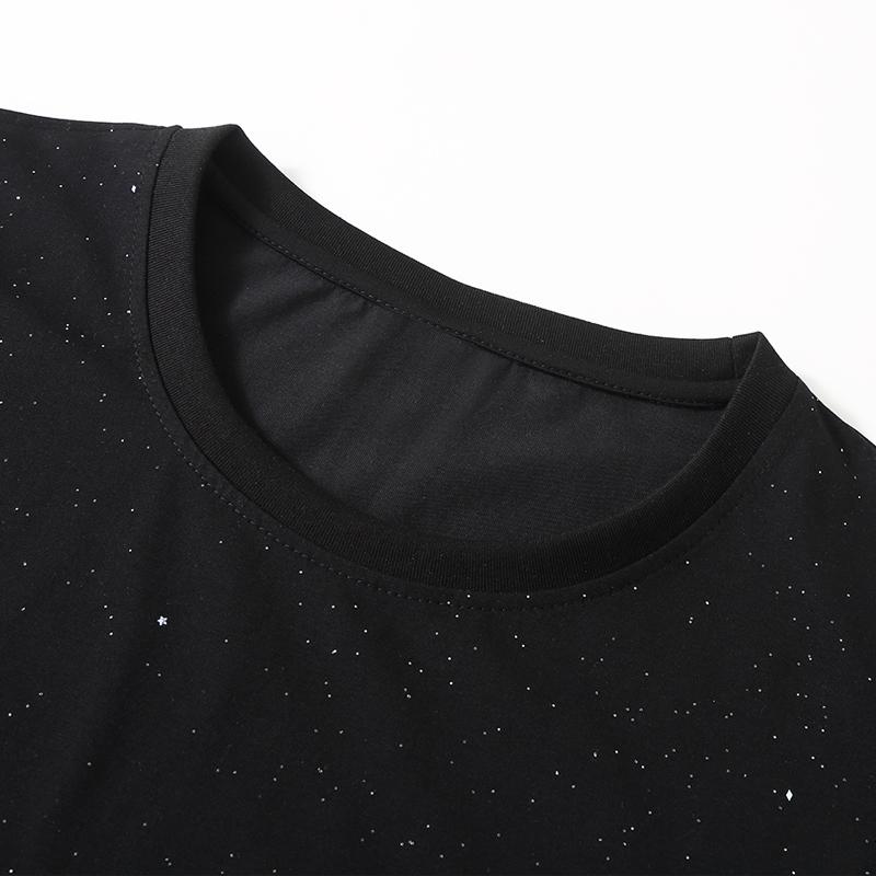Herren T-Shirts Oversize Fahion Schwarz Weiß Plus Größe 3XL-11XL Kurzarm T-Shirt Sommer