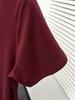 2026 Wine Red Plus Size Short Sleeve Women's T-Shirt: Flattering, Versatile, Round Neck, Belly-Hiding, Stylish Top