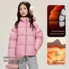 Girls' Goose Down Waterproof Hooded Puffer Jacket