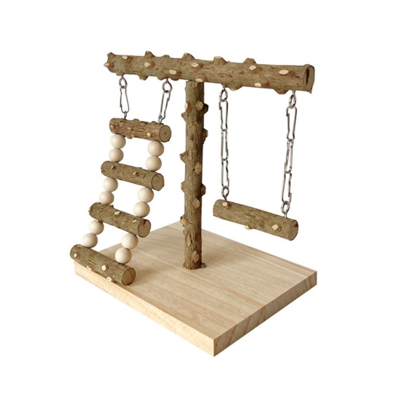 

Parrots Grinding Scratchers Perch Swing Bird Stand Cage Toy Ladder Rack Toy Grinding Perch Supplies 1