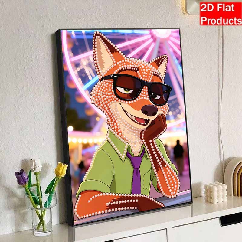 Disney Pearl Painting DIY Zootopia Nickelodeon Party King Pearl Art Painting Pearl Gem Painting, Home Wall Decoration Crafts