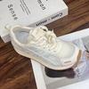 Mesh breathable running shoes summer new lightweight soft sole soft leather thick sole heightening German training shoes
