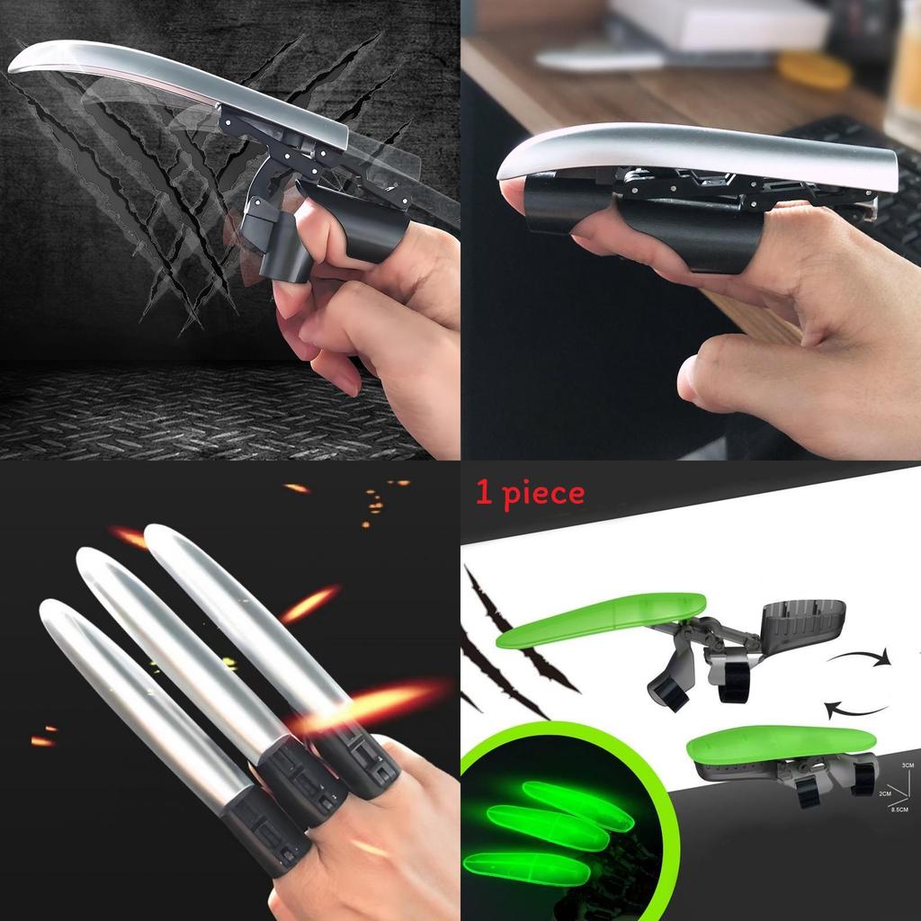 Garra de Wolverine Dobrável Criativa Brinquedo de Dedo Único Controle de Inércia Para Brincadeiras Divertidas