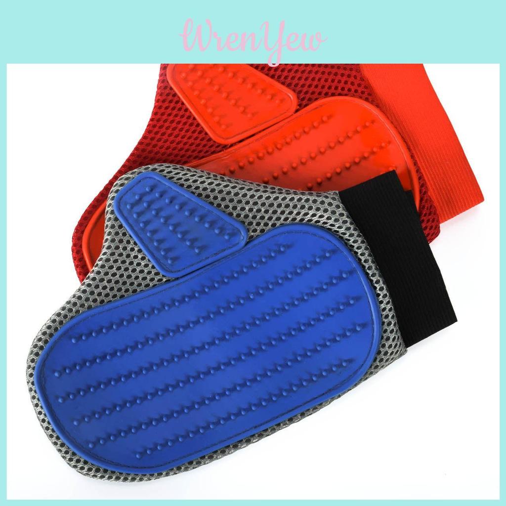 Versatile Pet Dog Cat Bath Brush Comb Rubber Glove With Comfortable Massage Fabric