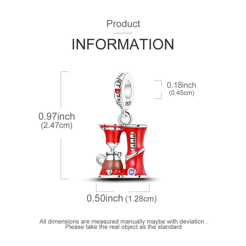 Afternoon Tea Series Cute Cat Teapot Bead Copper Classic Coffee Cup Fit Original Fashion Bracelet Women Jewelry