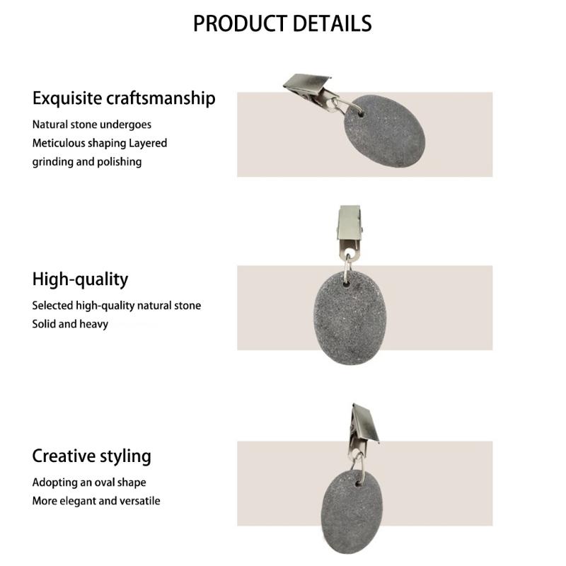Outdoor Tablecloth Clamps With Creative Marble Weights For Securing Fabric On Picnics And Indoor Dining Practical Decors