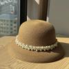 New Summer Travel Female Pearl Straw Hat Beach Sun Casual Sun Hat Summer