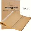 50Pcs Baking Paper Non-Stick Parchment Baking Sheet For Oven Air Fryer Grilling Mat Paper Food Wrapping Paper Kitchen Baking Too