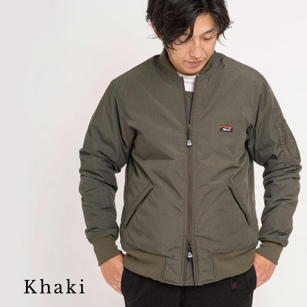 NANGA Custom-Made HINOC DOWN JACKET MA-1 (KHAKI, L)
