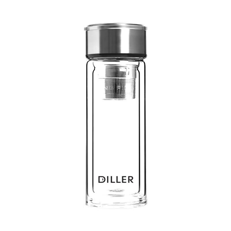 Diller Double-Layer Borosilicate Glass Tea Infuser Cup