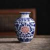 Vintage Small Porcelain Vases Blue and White Vessel Vase Antique Desktop Ornament  Farmhouse