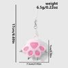 Fun Cute Plush Cat Paw Keychain Studs and Embroidery Design Key Holder Decoration for Fashionable Charm Item