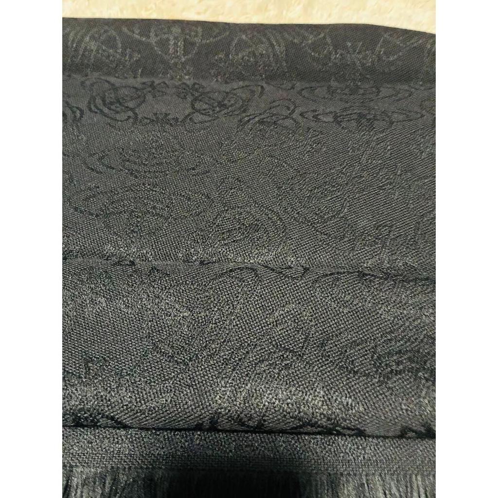 Used Tagged Vivienne Westwood stole, orb, black, all-over pattern, black