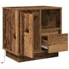 Nightstand with LED Rustic Wood Effect 50 x 34.5 x 50 cm Engineered Wood