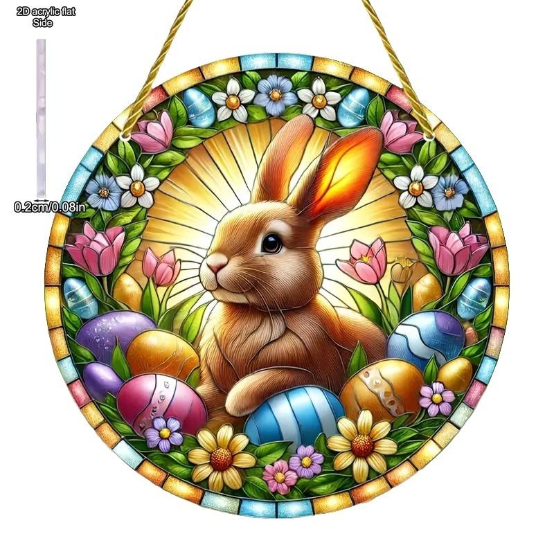 Prinzător de Paște, Decorațiune Rotundă Acrilică Suspendată, Decor Inovator pentru Casă, Perfect Durabil pentru Dormitor, Magazin, Birou, Bucătărie